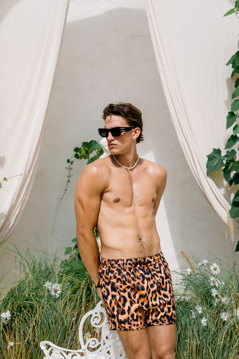 Roberto ECO short - Jaguar Animal Print