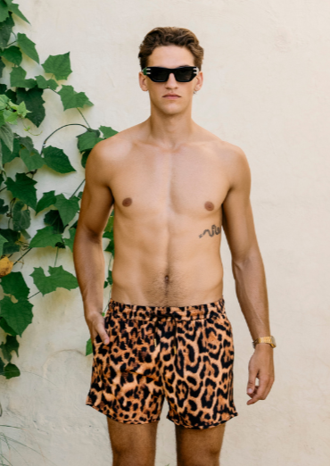 Roberto ECO short - Jaguar Animal Print